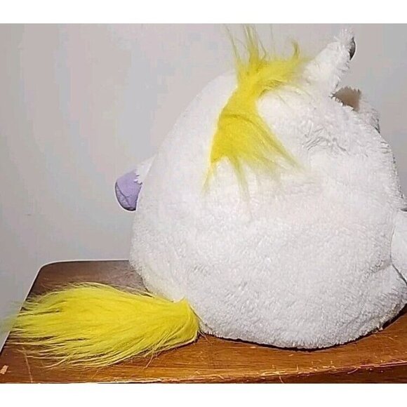 JAY AT PLAY MUSHABLE POT BELLIES SOFT SITTING ROUND WHITE UNICORN 12" PLUSH-EUC - Picture 5 of 11